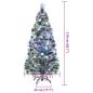 Preview: Weihnachtsbaum mit Beleuchtung und Ständer 210 cm Glasfaser