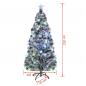 Preview: Vorbeleuchteter Weihnachtsbaum mit Ständer und LED 210 cm Glasfaser