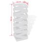 Preview: Schirmhalter Schirmständer Gehstock Stahl weiß quadratisch 48,5 cm