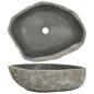 Preview: Waschbecken Flussstein Oval (45-53)x(34-41) cm  