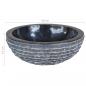 Preview: Waschbecken Marmor 40 cm Schwarz