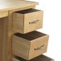 Preview: Schreibtisch mit 3 Schubladen 106x40x75 cm Massivholz Eiche