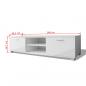 Preview: TV-Schrank Hochglanz-Weiß 140x40,5x35 cm