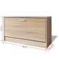 Preview: Schuhbank Eiche 80x24x45 cm