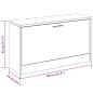 Preview: Schuhbank Eiche 80x24x45 cm