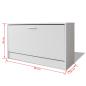 Preview: Schuhbank Weiß 80x24x45 cm