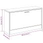 Preview: Schuhbank Weiß 80x24x45 cm