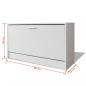 Preview: Schuhbank Weiß 80x24x45 cm