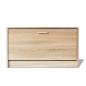 Preview: Schreibtisch mit Schublade und Schrank Eiche 100x40x73 cm