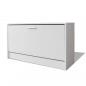 Preview: Schreibtisch mit Schublade und Schrank Weiß 100x40x73 cm