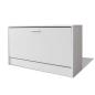 Preview: Schreibtisch mit Schublade und Schrank Weiß 100x40x73 cm