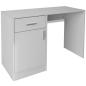 Preview: Schreibtisch mit Schublade und Schrank Weiß 100x40x73 cm