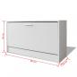 Preview: Schreibtisch mit Schublade und Schrank Weiß 100x40x73 cm