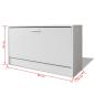 Preview: Schreibtisch mit Schublade und Schrank Weiß 100x40x73 cm