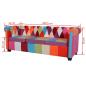 Preview: Chesterfield-Sofa 3-Sitzer-Sofa Stoff