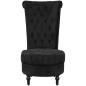 Preview: Sessel mit hoher Lehne Schwarz Stoff