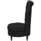 Preview: Sessel mit hoher Lehne Schwarz Stoff