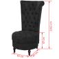 Preview: Sessel mit hoher Lehne Schwarz Stoff