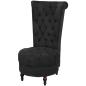 Preview: Sessel mit hoher Lehne Schwarz Stoff