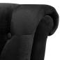 Preview: Sessel mit hoher Lehne Schwarz Stoff