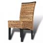 Preview: Esszimmerstühle 2 Stk. Abaca und Mango Massivholz