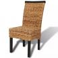 Preview: Esszimmerstühle 2 Stk. Abaca und Mango Massivholz