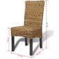 Preview: Esszimmerstühle 2 Stk. Abaca und Mango Massivholz