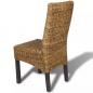 Preview: Esszimmerstühle 2 Stk. Abaca und Mango Massivholz