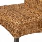 Preview: Esszimmerstühle 2 Stk. Abaca und Mango Massivholz