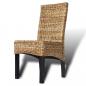 Preview: Esszimmerstühle 2 Stk. Abaca und Mango Massivholz