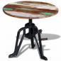 Preview: ARDEBO.de - Beistelltisch Altholz Gusseisen 60x(42-63) cm