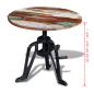 Preview: Beistelltisch Altholz Gusseisen 60x(42-63) cm