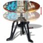 Preview: Beistelltisch Altholz Gusseisen 60x(42-63) cm