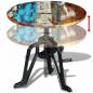 Preview: Beistelltisch Altholz Gusseisen 60x(42-63) cm