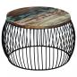 Preview: Couchtisch Rund Altholz Massiv 68x37 cm