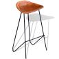 Preview: Barhocker 2 Stk. Schwarz und Braun Echtleder 