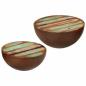 Preview: 2-tlg. Couchtisch-Set Schalenform Altholz Massiv 