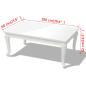 Preview: Couchtisch 100x60x42 cm Hochglanz-Weiß