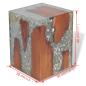 Preview: Hocker Teak Massivholz und Harz
