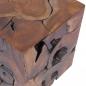Preview: Hocker Braun 40x40x45 cm Massivholz Teak