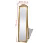 Preview: Standspiegel im Barock-Stil 160x40 cm Golden