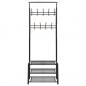 Preview: Garderobe mit Schuhablage 68×32×182,5 cm Schwarz
