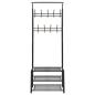 Preview: Garderobe mit Schuhablage 68×32×182,5 cm Schwarz