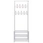 Preview: Garderobe mit Schuhablage 68×32×182,5 cm Weiß