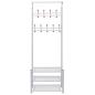 Preview: Garderobe mit Schuhablage 68×32×182,5 cm Weiß