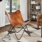 Preview: Butterfly-Sessel Braun Echtleder 