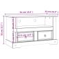 Preview: TV-Schrank Mexiko-Stil Kiefernholz 91x43x56 cm