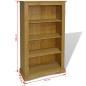 Preview: Bücherschrank 4 Fächer Mexiko-Stil Kiefernholz 81x29x150 cm