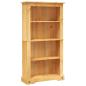 Preview: Bücherschrank 4 Fächer Mexiko-Stil Kiefernholz 81x29x150 cm
