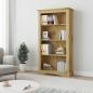 Preview: Bücherschrank 4 Fächer Mexiko-Stil Kiefernholz 81x29x150 cm
